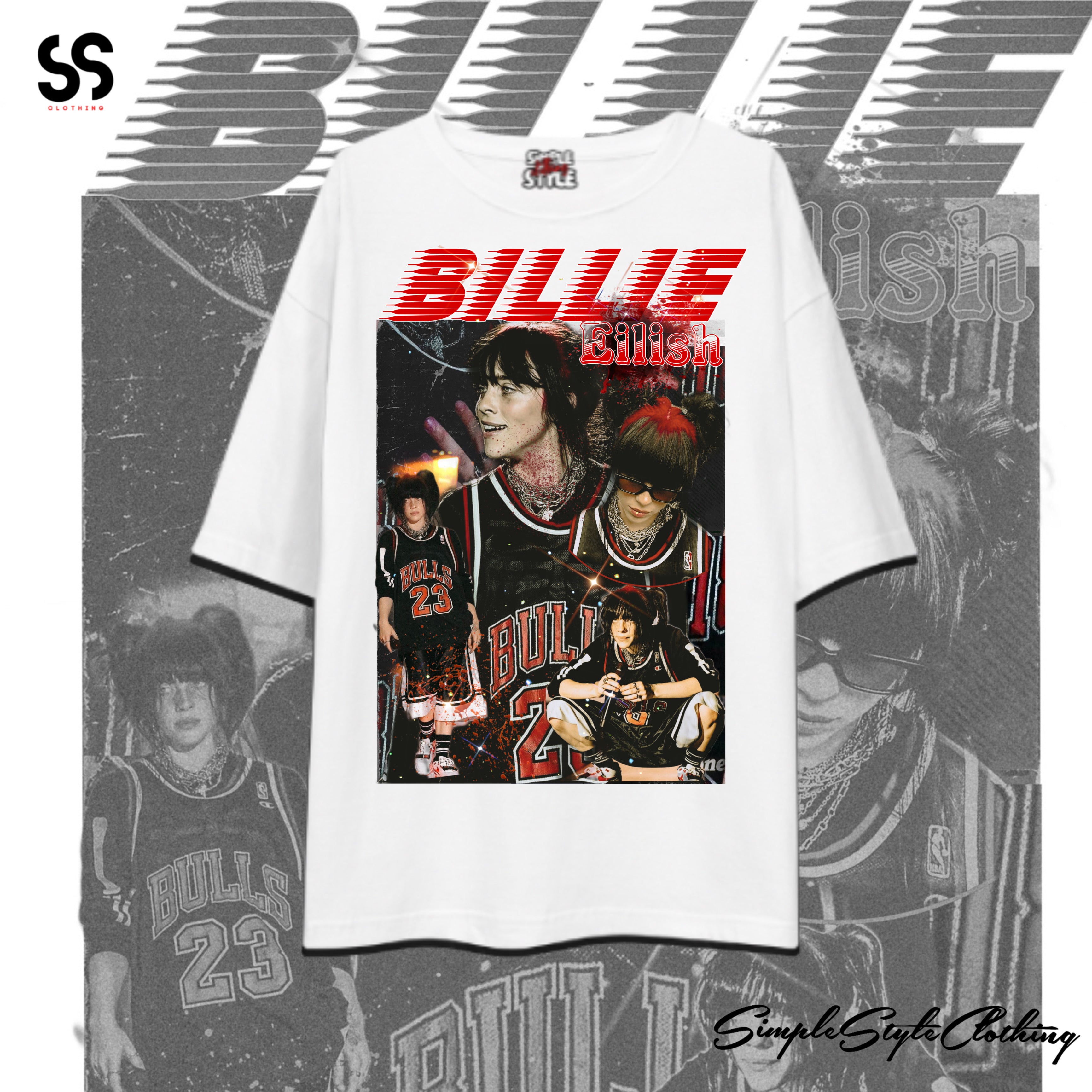 SSC Billie Eilish Oversized Shirts Code 3 Combed Cotton for Men and Women