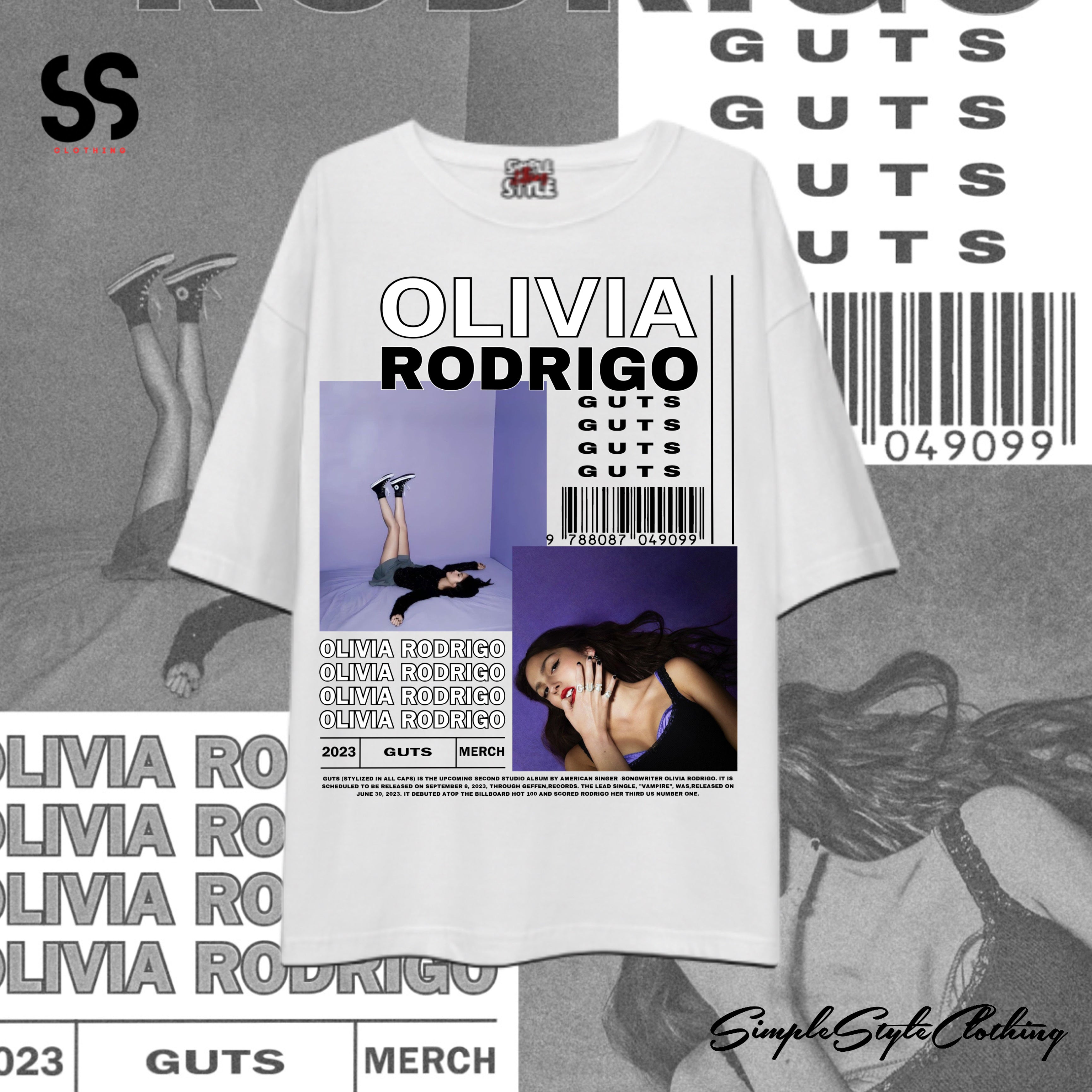 SSC Olivia Rodrigo Oversized Shirts Code 1 Combed Cotton for Men and Women