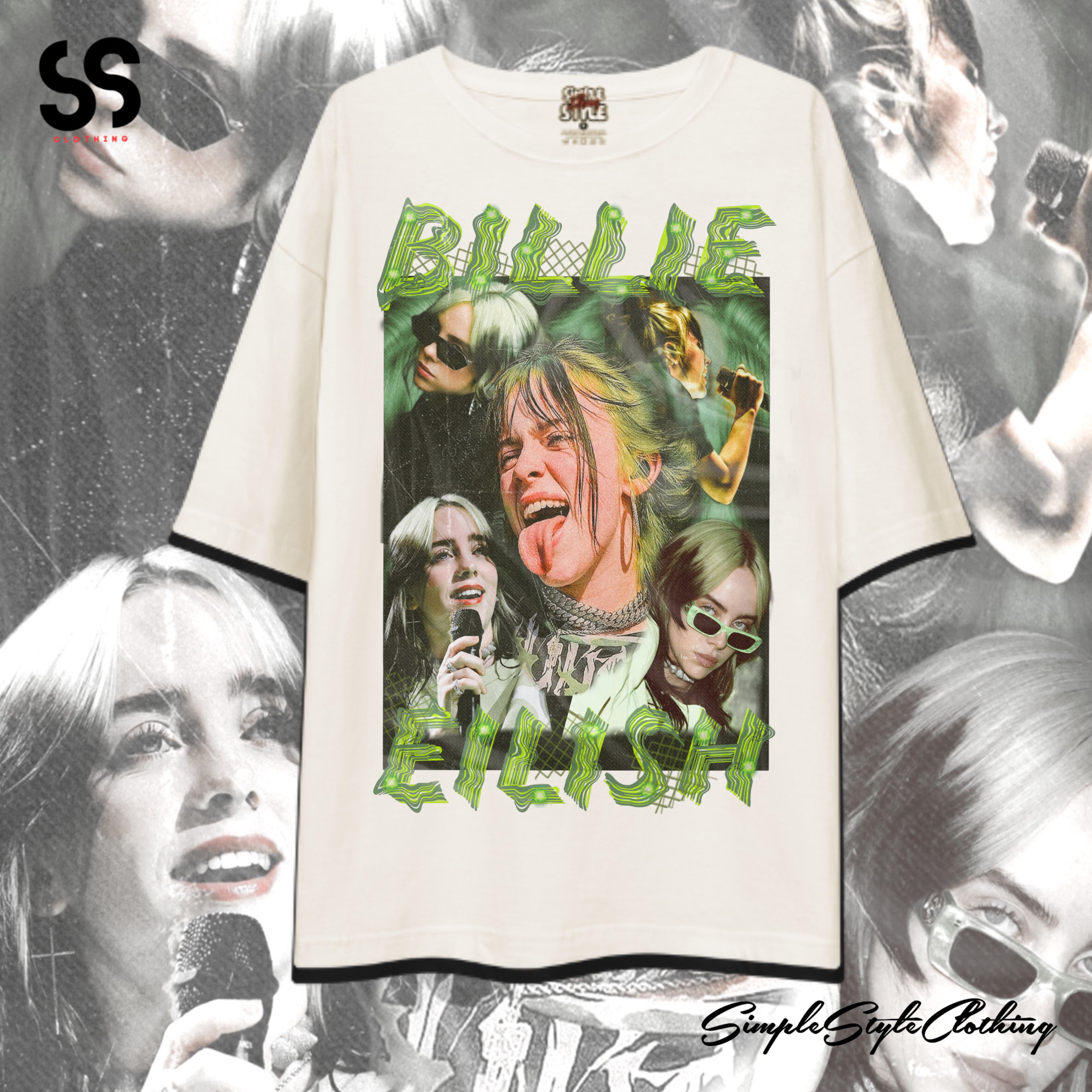 SSC Billie Eilish Oversized Shirts Code 4 Combed Cotton for Men and Women