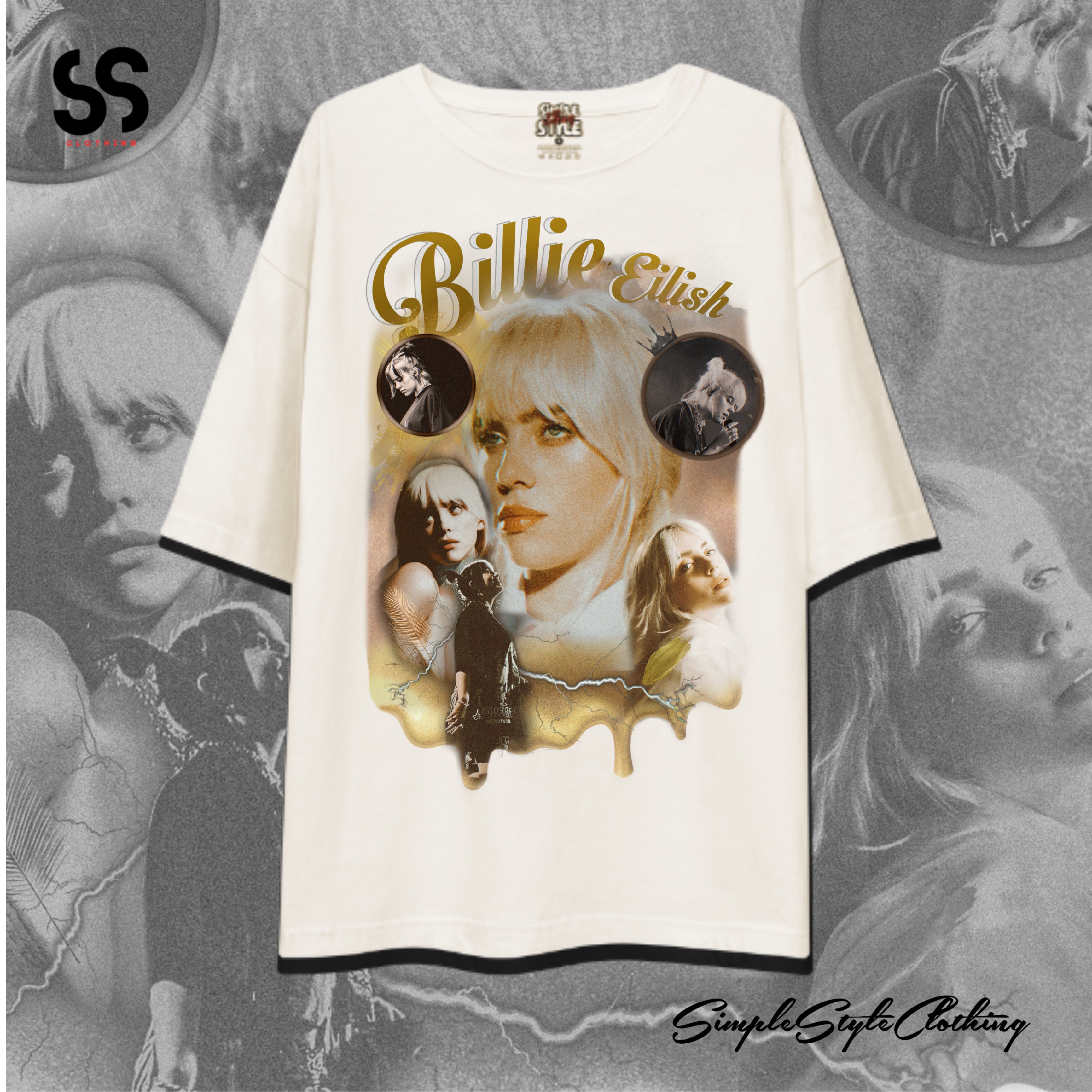 SSC Billie Eilish Oversized Shirts Code 2 Combed Cotton for Men and Women