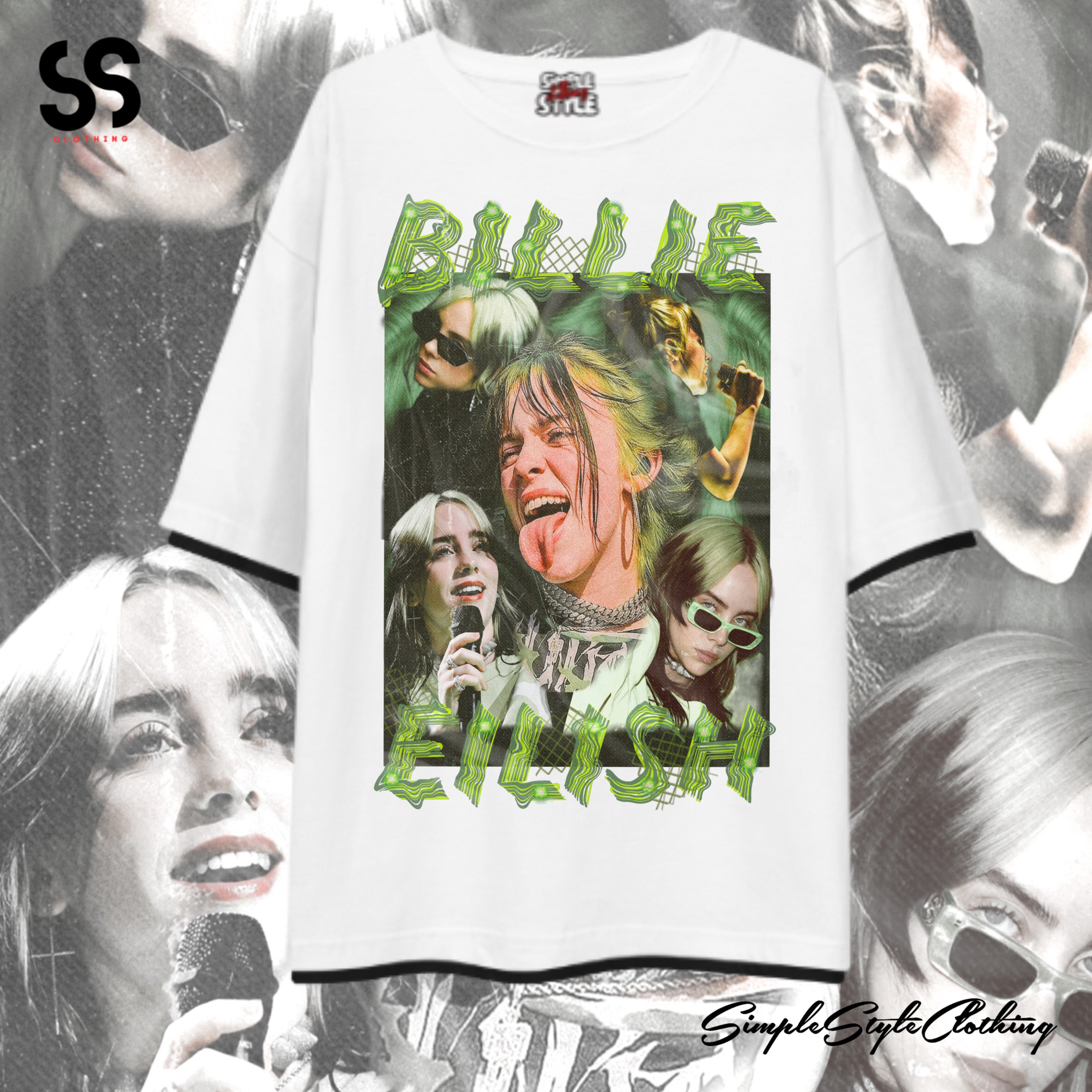 SSC Billie Eilish Oversized Shirts Code 4 Combed Cotton for Men and Women