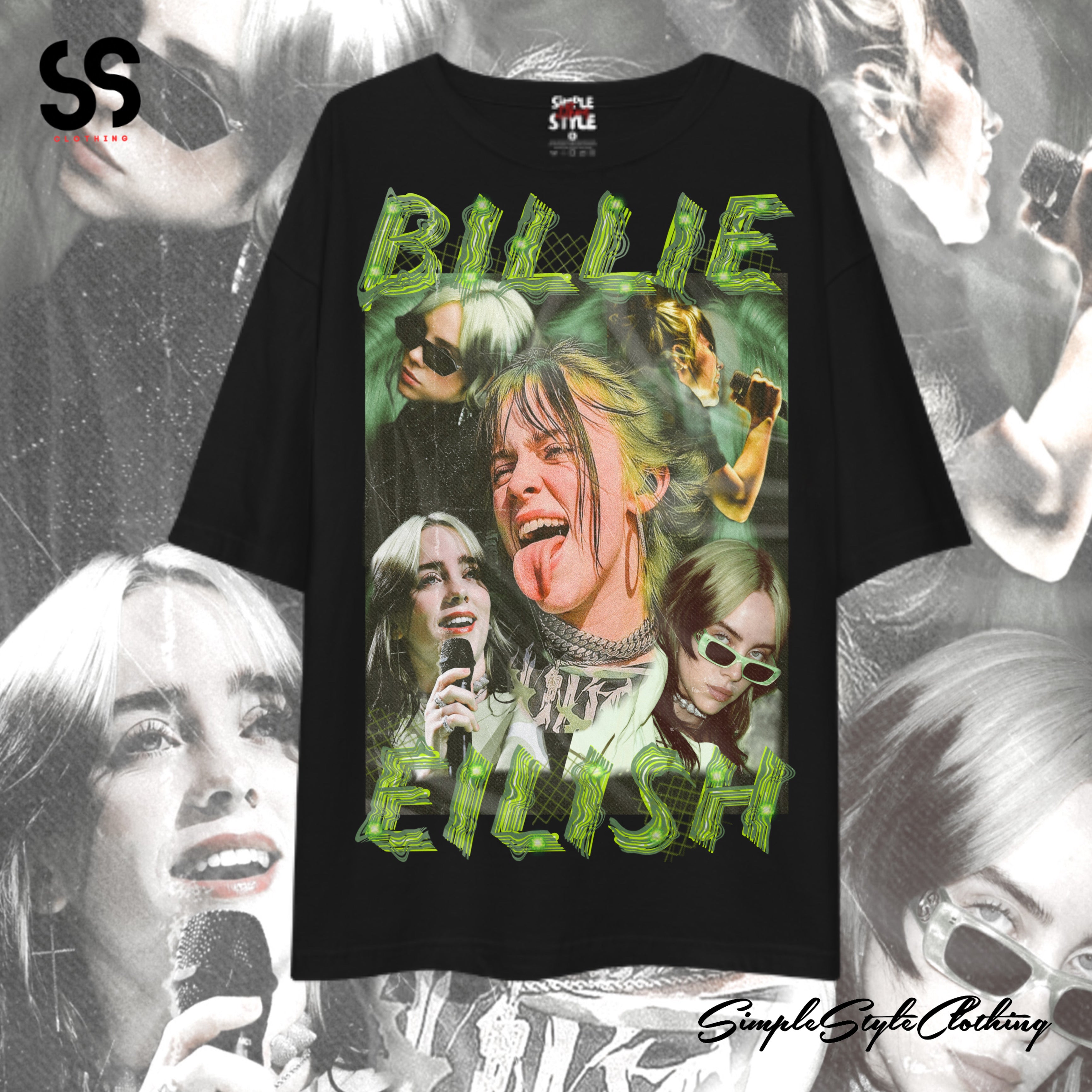 SSC Billie Eilish Oversized Shirts Code 4 Combed Cotton for Men and Women