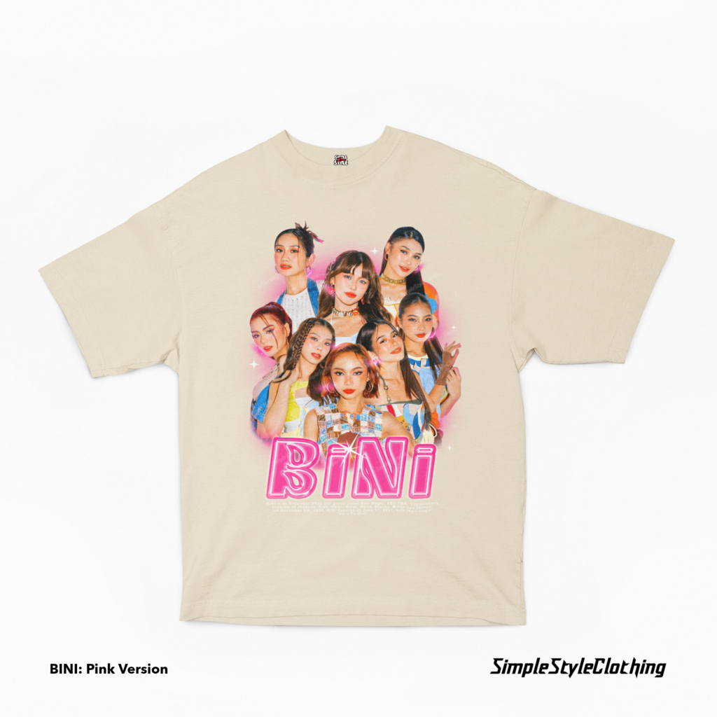 BINI Pink and Blue Version Oversized Tshirt | Simple Style Clothing T-Shirt